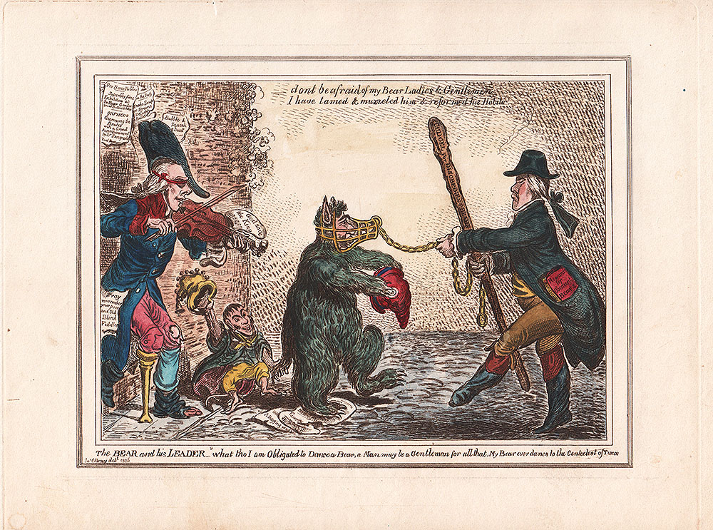 Gillray - The Bear and his Leader