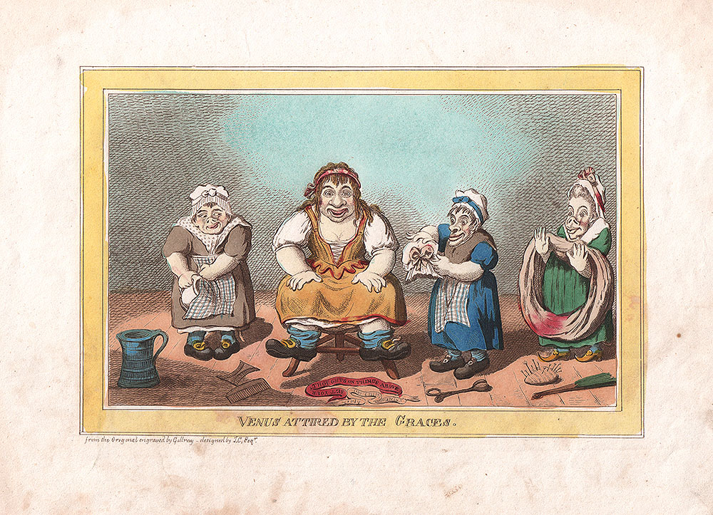 Gillray - Venus Attired by the Graces 