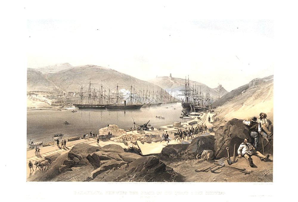Balaklava shewing the state of the Quays and the Shipping in May 1855.