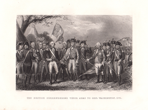 The British Surrendering their arms to Gen Washington 1781