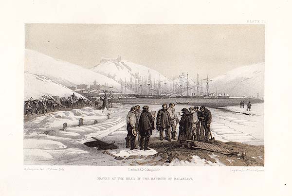 Graves at the head of the harbour at Balaklava