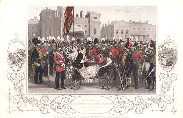 Her Majesty distributing the Crimean Medals at the Horse Guards  May 18th 1856