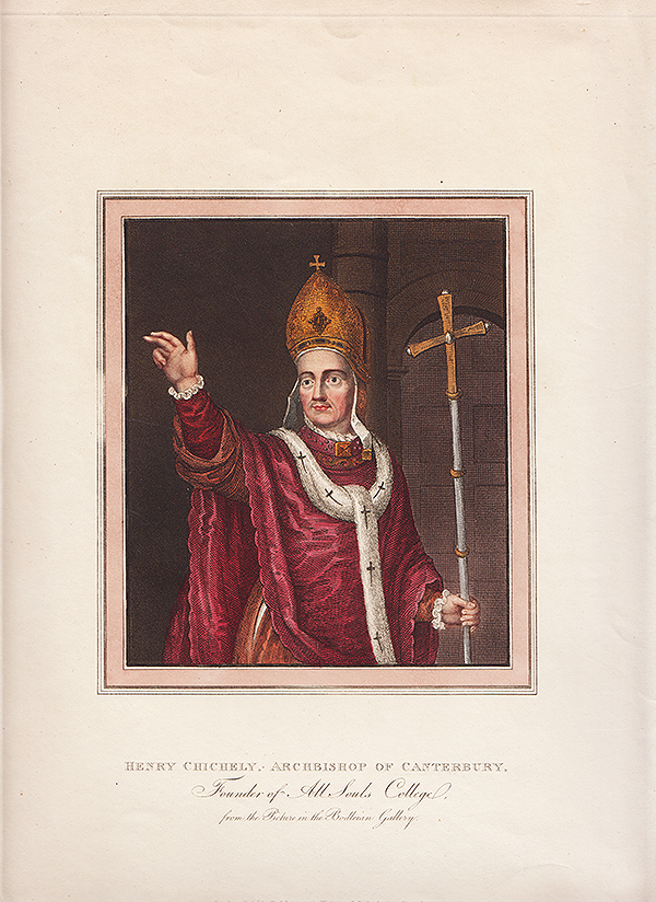 Henry Chichely  Archbishop of Canterbury  Founder of All Souls College from a Picture in the Bodleian Gallery