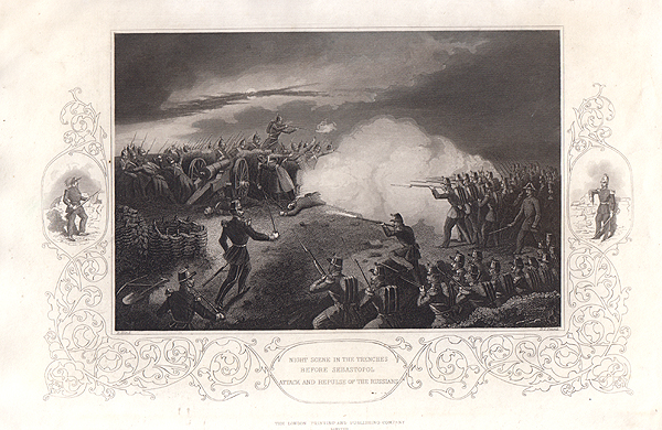 Night Scene in the Trenches before Sebastopol  -  Attack and Repulse of the Russians