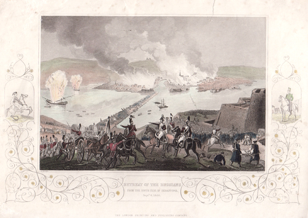 Retreat of the Russians from the South Side of Sebastopol Sept 8th 1855