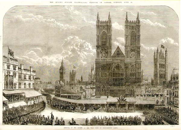 Arrival of the Queen at the West Door of Westminster Abbey