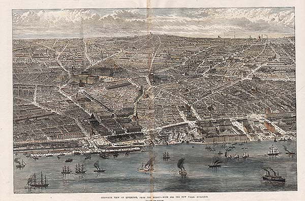 Birds-Eye view of Liverpool from the Mersey - With all the New Public Buildings