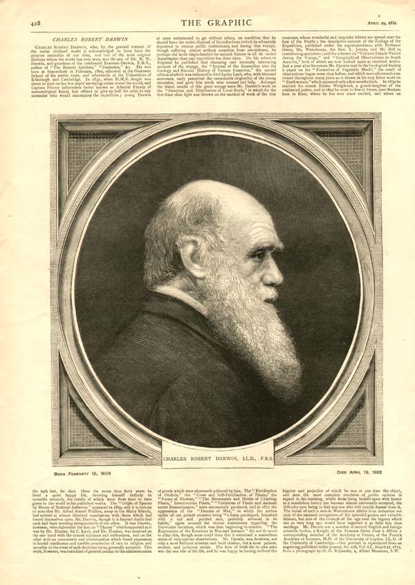 Charles Robert Darwin  LLD FRS