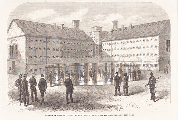 Interior of Mountjoy Prison Dublin where the Fenians are confined 