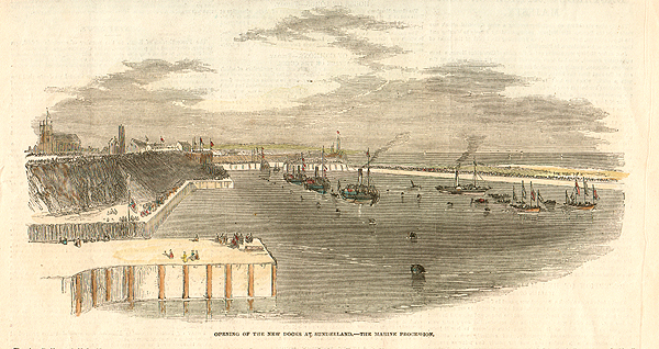 Opening of the New Docks at Sunderland  -  The Marine Procession