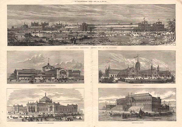 The Philadelphia Exhibition :  General view of the buildings