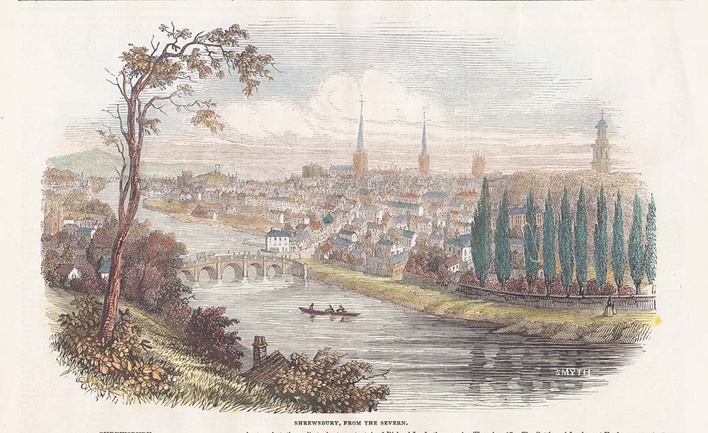 Shrewsbury from the Severn.