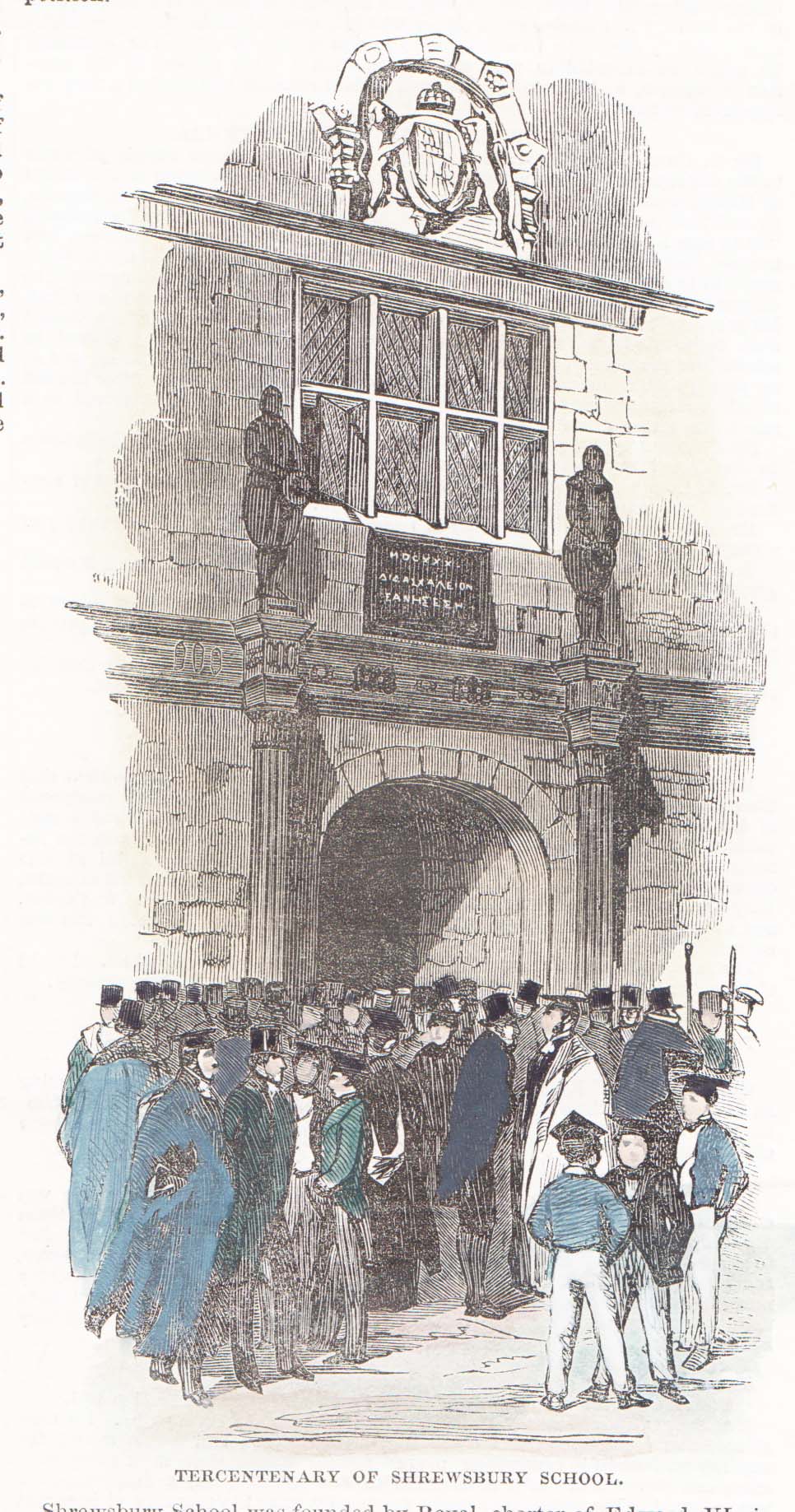 Tercentenary of Shrewsbury School.