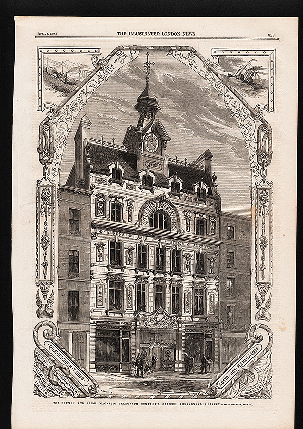 The British and Irish Magnetic Telegraph Company's Offices Threadneedle Street