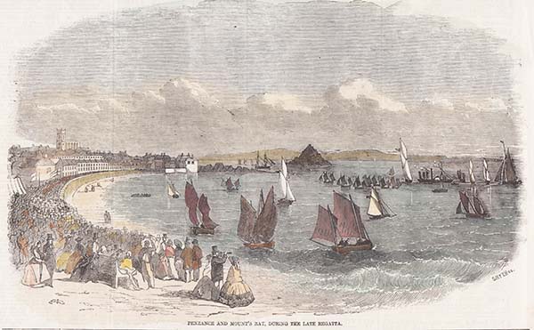 Penzance and Mount's Bay during the late regatta 