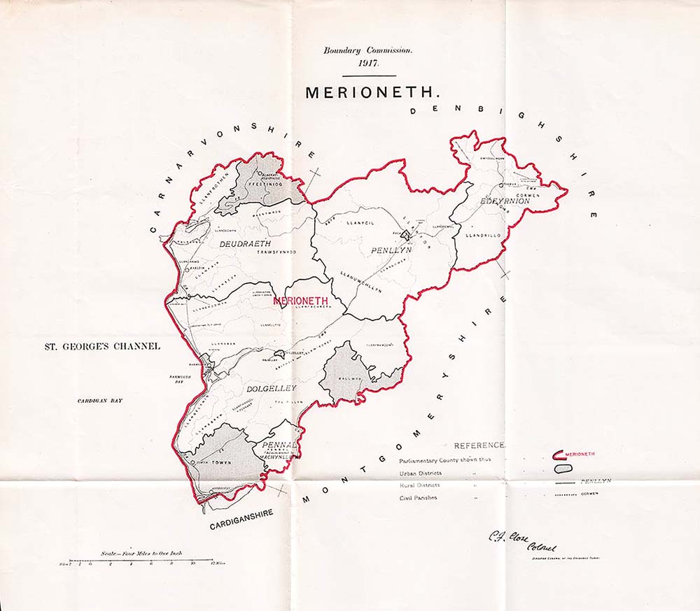 Boundary Commission 1917  -  Merioneth