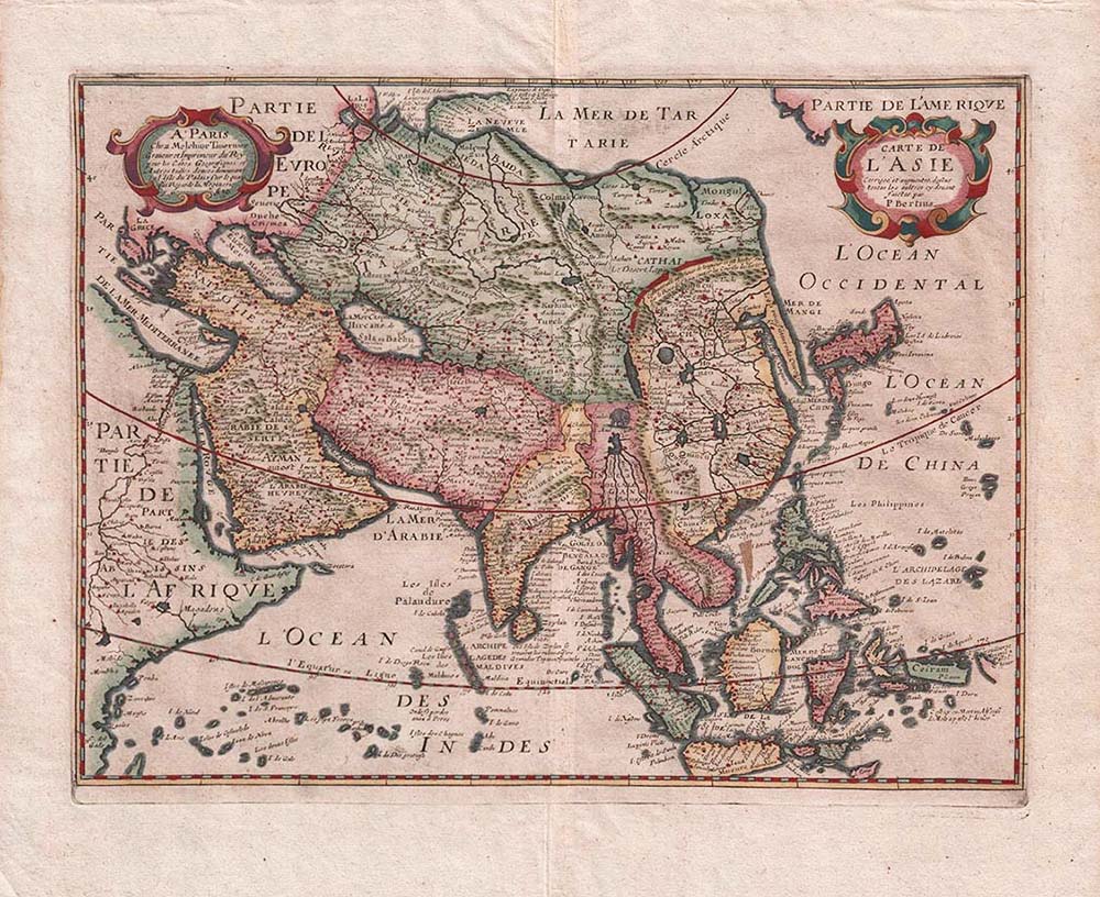 Carte de L'Asie Corrigee et augmentee dessus toutes les aultres cy devant faictes par P. Bertius