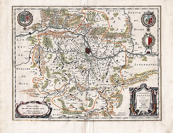 Territorium Metense auctore ab  Fabert Consule urbis Metensis  -  W & J Blaeu