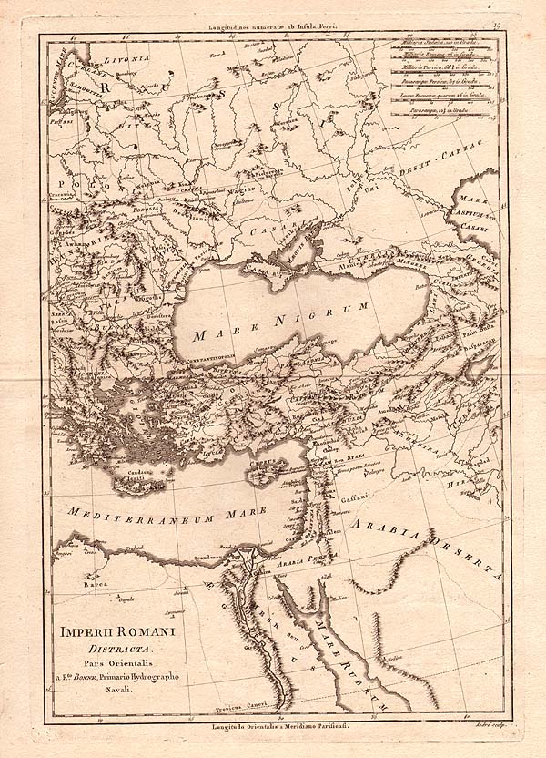 Rigobert Bonne  -  Imperii Romani Distracta pars Orientalis