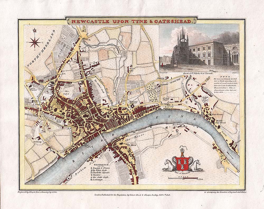 Newcastle upon Tyne & Gateshead Town Plan - Cole & Roper 