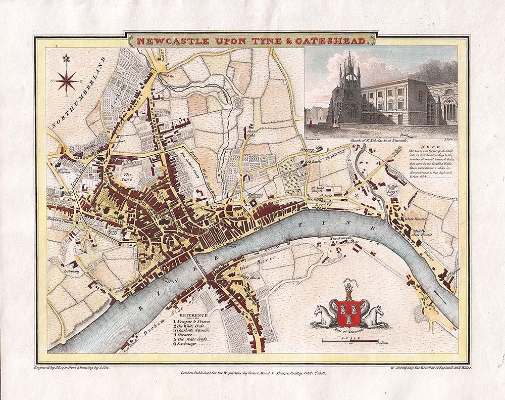 Newcastle upon Tyne & Gateshead Town Plan - Cole & Roper 