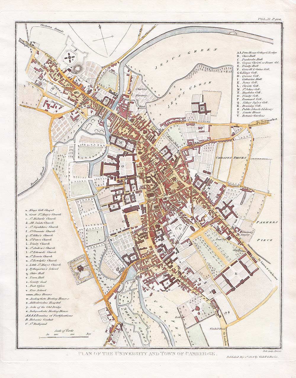 Plan of the University and Town of Cambridge.