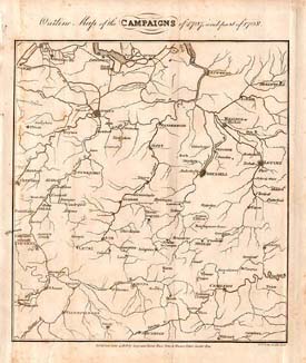 Outline map of the Campaigns 0f 1707 and part of 1708