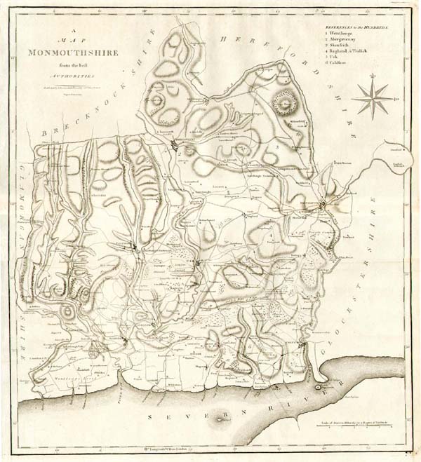 A Map of Monmouthshire from the best Authorities  -  John Cary