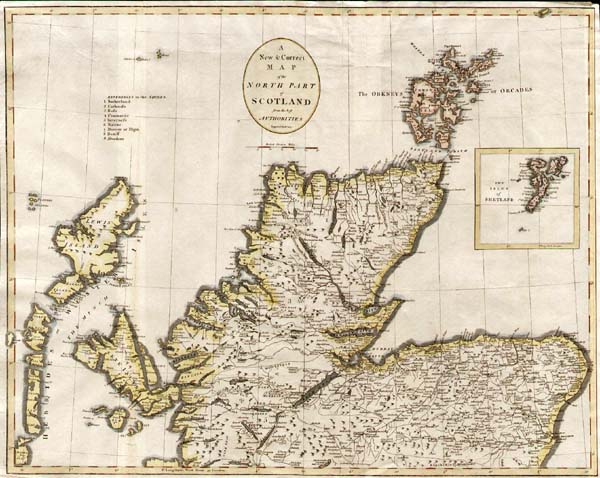 A New & Correct Map of the North Part of Scotland - John Cary