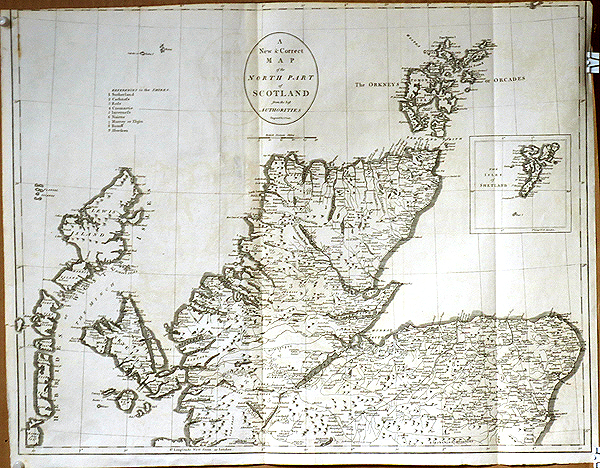 A New & Correct Map of the North Part of Scotland from the best Authorities  -  John Cary 