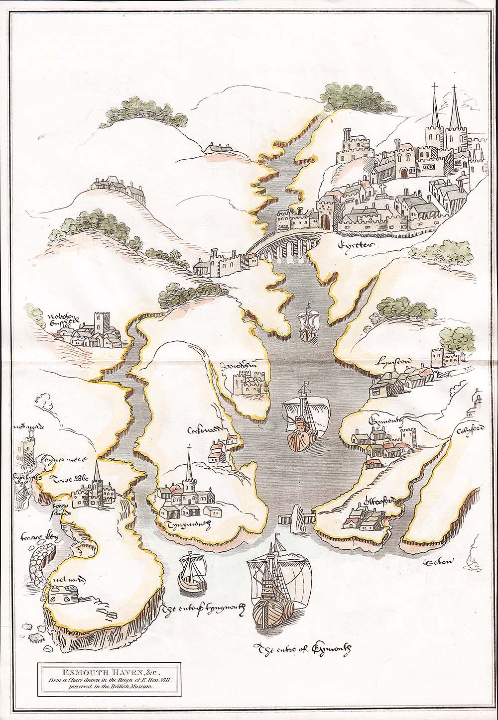 Exmouth Haven &c - From a chart drawn in the Reign of K Hen VIII preserved in the British Museum 