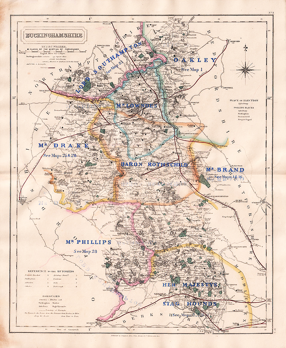 Hobson's Fox Hunting Map