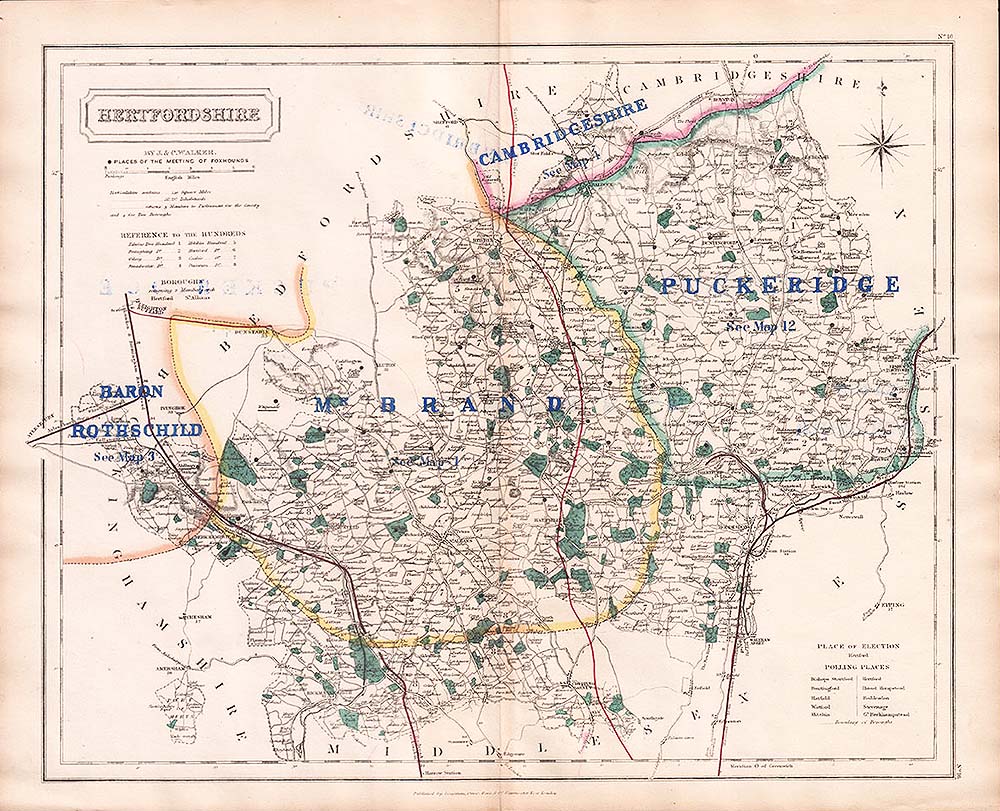 Hobson's Fox Hunting Map