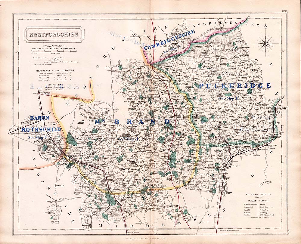 Hobson's Fox Hunting Map