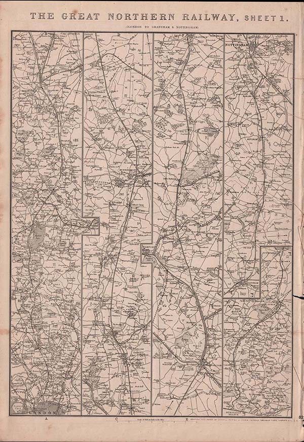 The Great Northern Railway  Sheet 1  London to Grantham & Nottingham