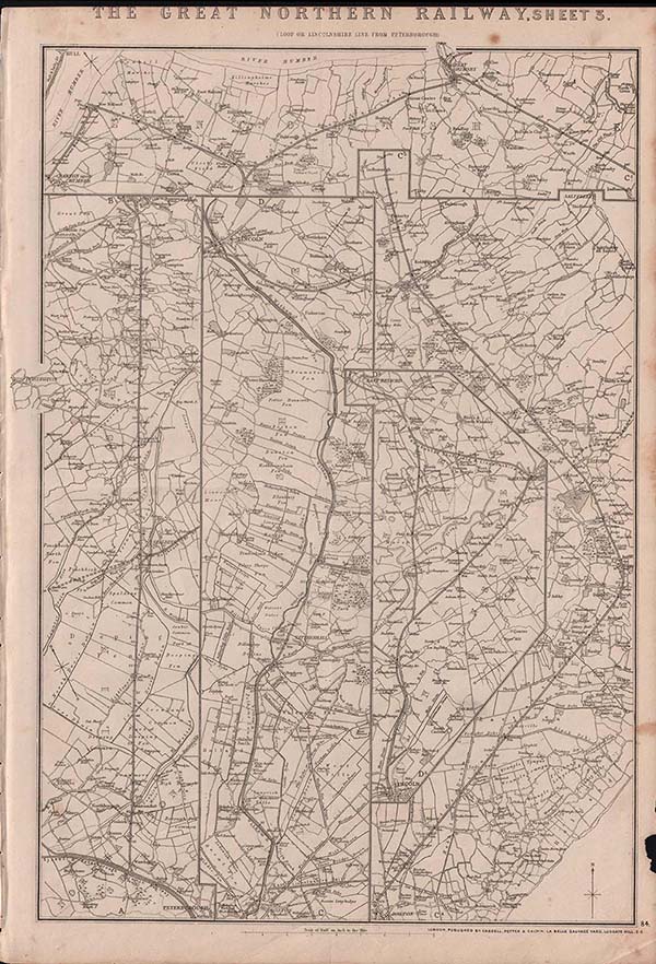 The North Western Railway Sheet 3 Loop or Kincolnshire Line from Peterborough 