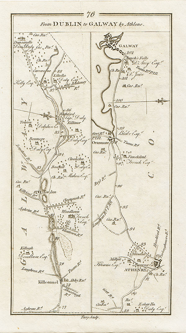 George Taylor and Andrew Skinner - Continuation of the road from Dublin to Galway by Athlone