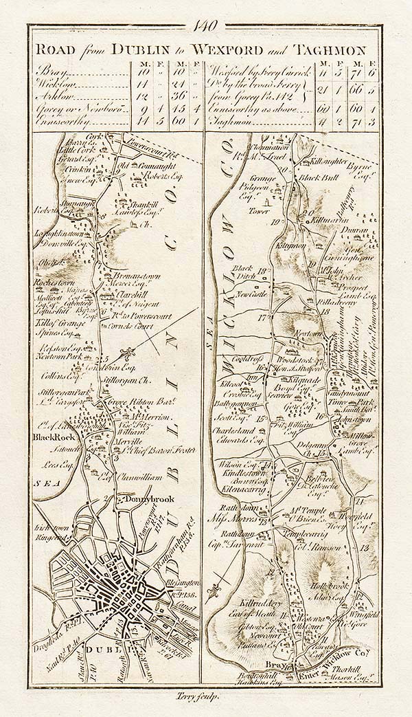 George Taylor and Andrew Skinner - Road from Dublin to Wexford and Taghmon