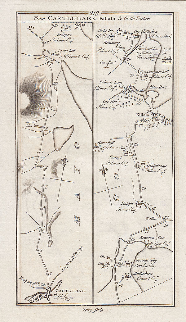 George Taylor and Andrew Skinner - Road from Castlebar to Killala and Castle Lachen