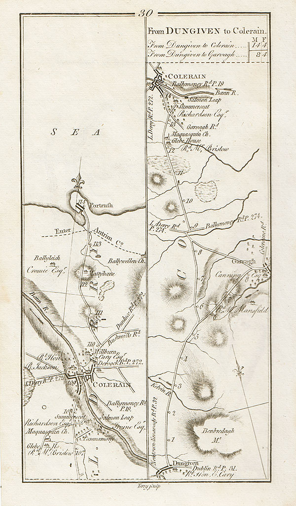 George Taylor and Andrew Skinner - Road from Colerain to Portrush and from Dungiven to Colerain