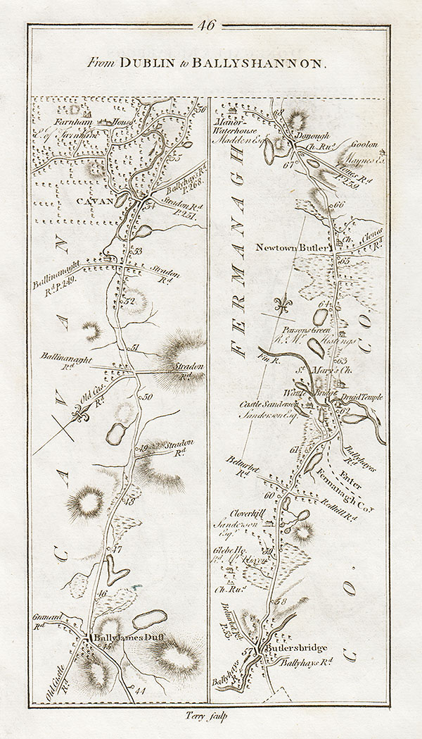 George Taylor and Andrew Skinner - Road from Bally James Duff to Cavan to Butlersbrigde to Newtown Butler