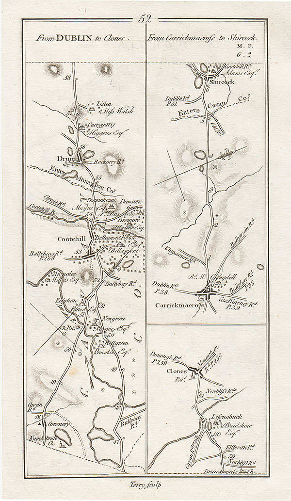 George Taylor and Andrew Skinner - Continuation of the road from Dublin to Clones/ From Carrickmacross to Shirock