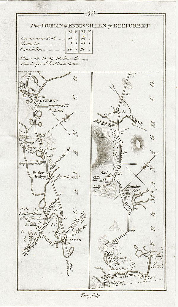 George Taylor and Andrew Skinner - Continuation of the road from Dublin to Enniskillen by Belturbet