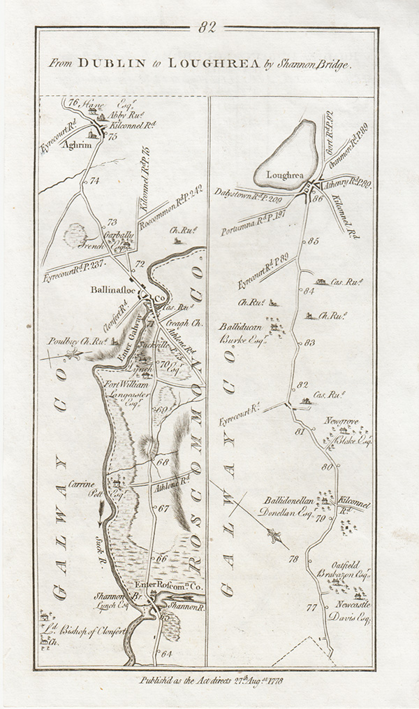 George Taylor and Andrew Skinner - Completion of the road from Dublin to Loughrea by Shannon Bridge 