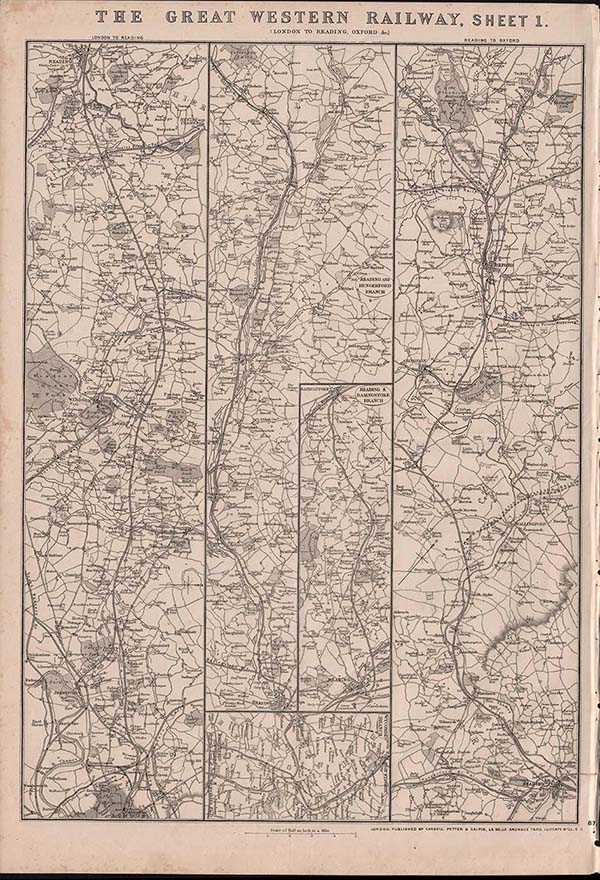 The Great Western Railway  Sheet 1  London to Reading Oxford &c