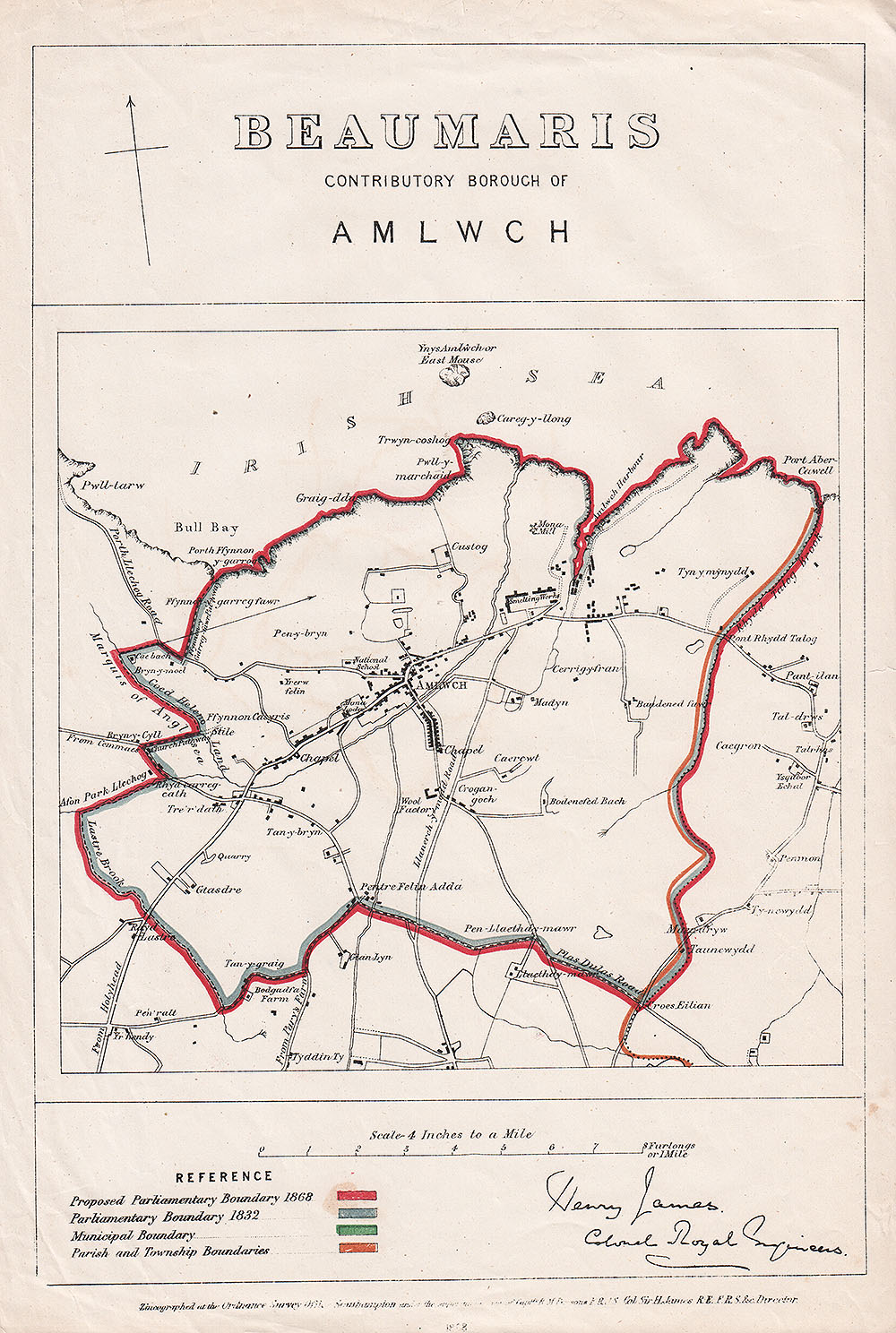 Amlwch Parliamentary Boundary 1868  