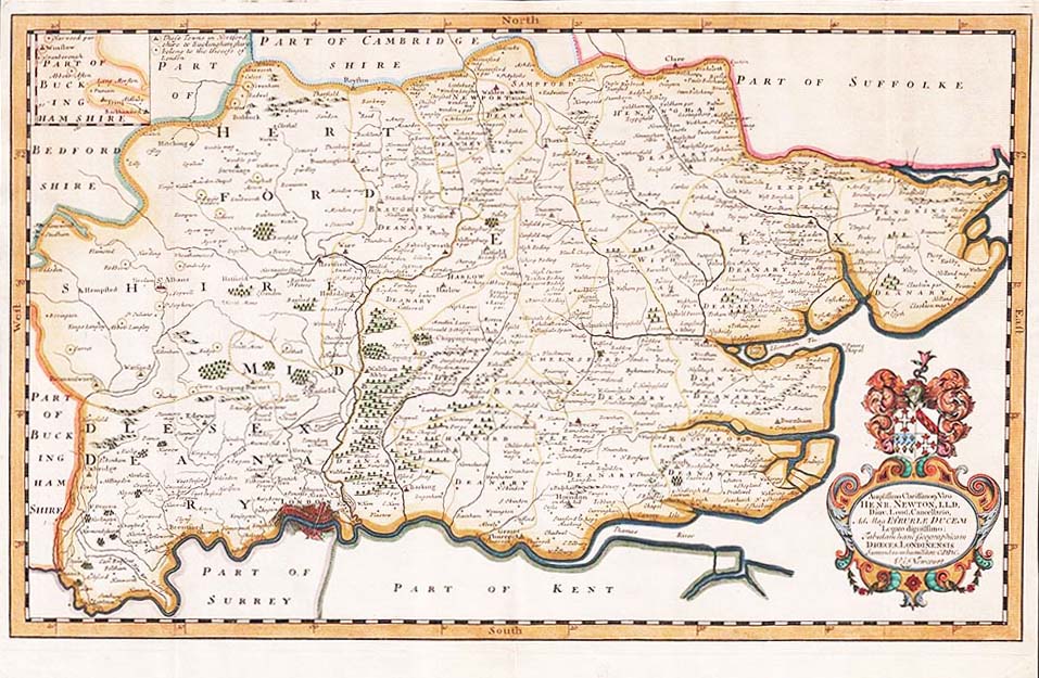 'Dioceces Londinensis' (Diocese Map of London) 