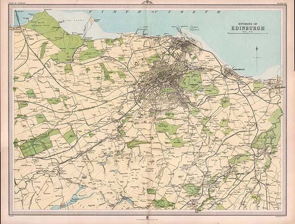 Environs of Edinburgh  -  John Bartholomew