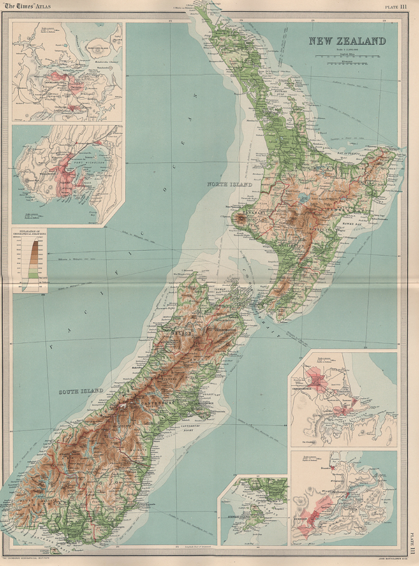 New Zealand  -  John Bartholomew & Co