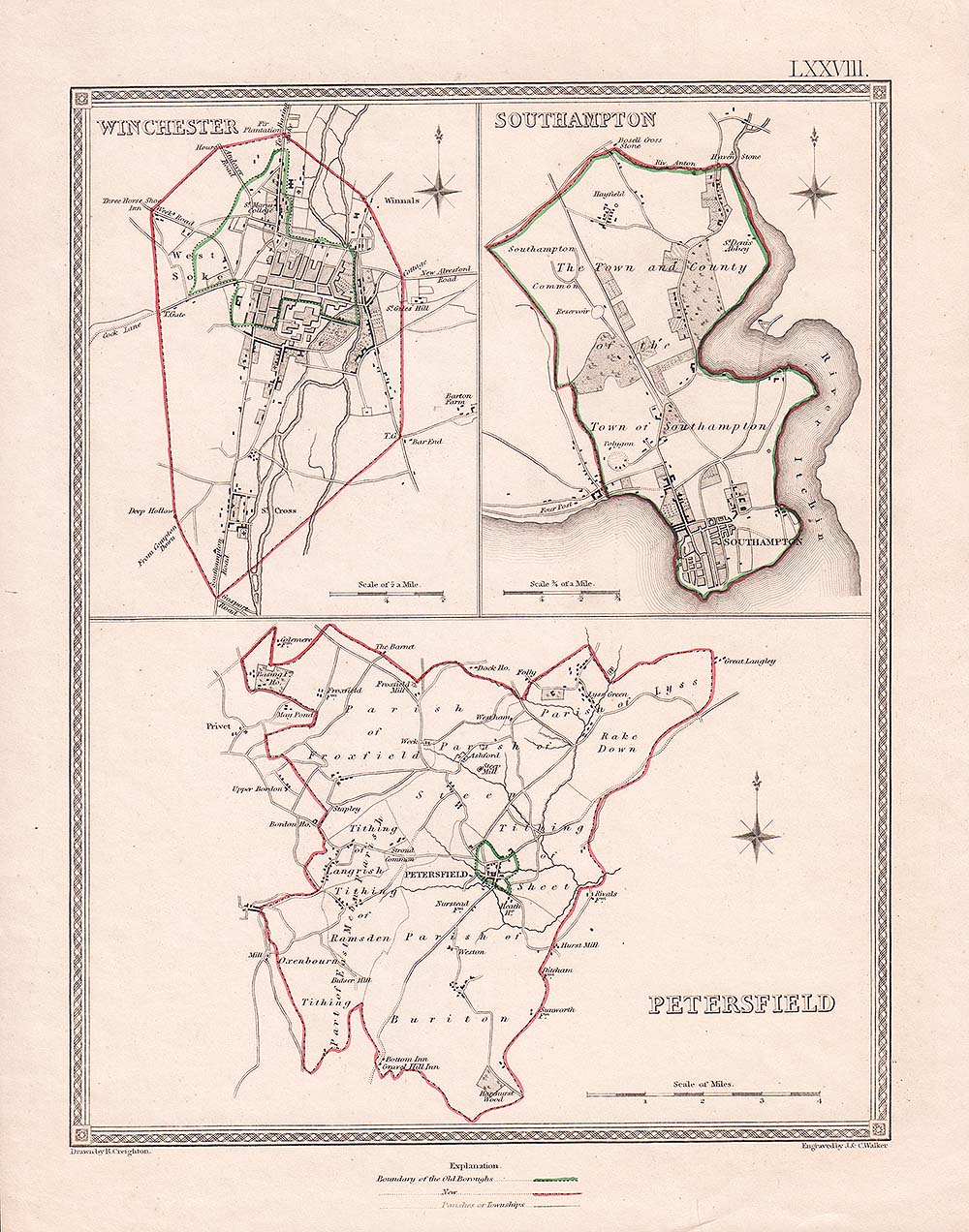 Town Plans of Winchester Southampton and Petersfield
